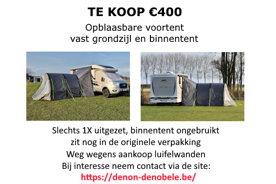 Verkoop voortent Verkoop voortent
